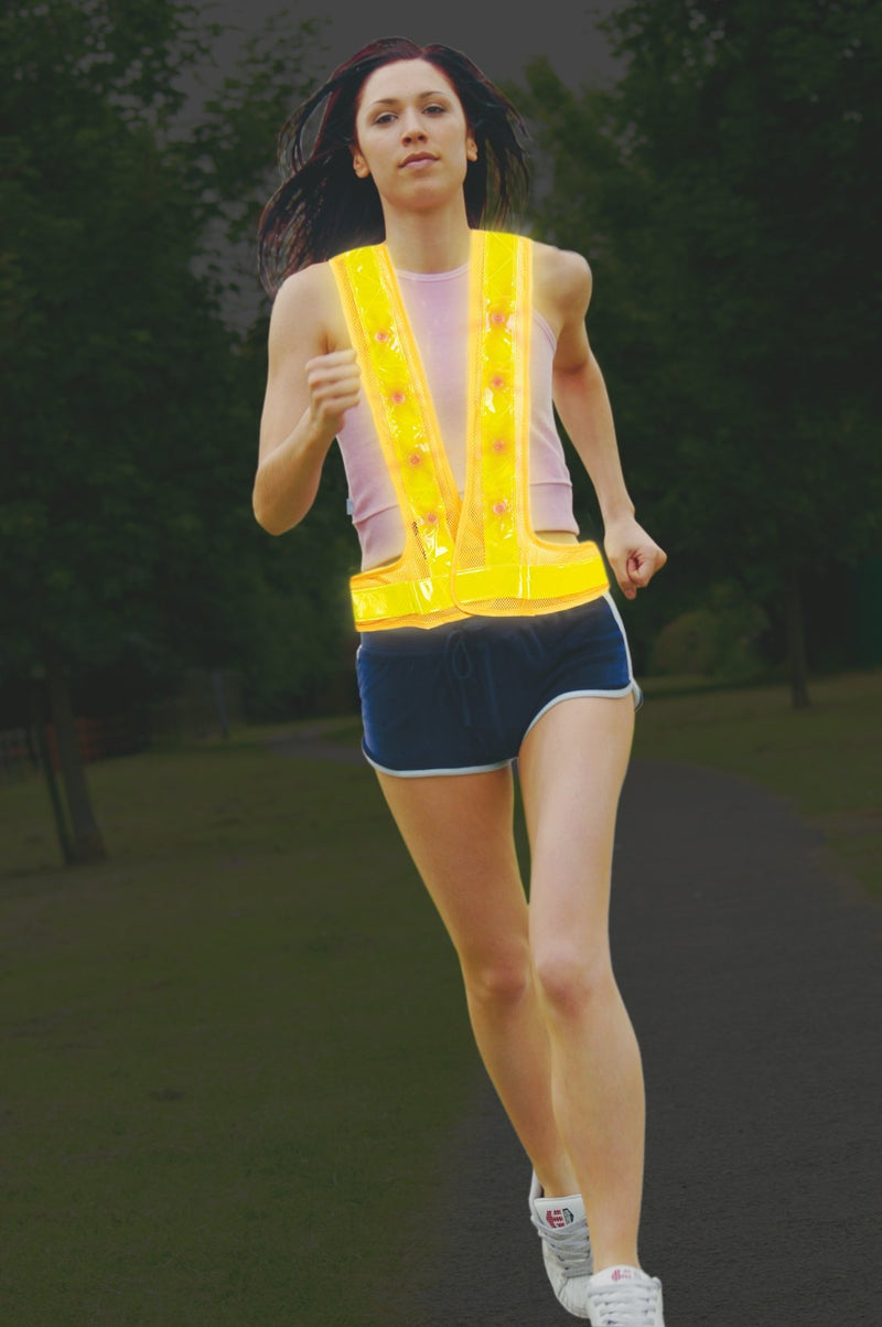 Maxsa 20029 Unisex-Adult Reflective Safety Vest with 16 LEDs Yellow Large - BeesActive Australia