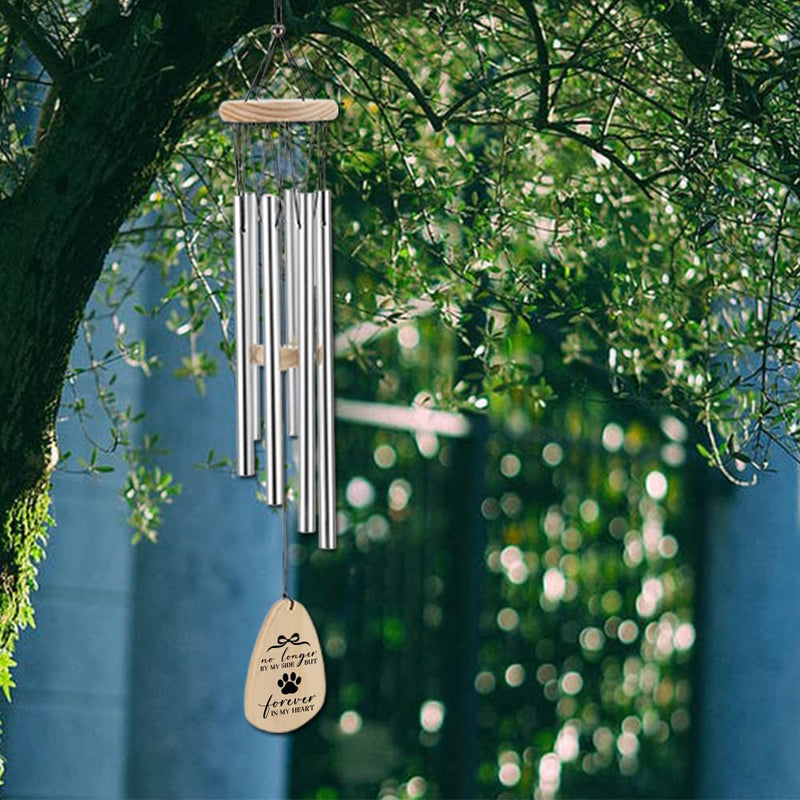 Pet Dog Cat Memorial Wind Chimes, No Longer by My Side Forever in My Heart, Pet Loss Gifts, Pet Windchimes, Pet Sympathy Gift, in Memory of a Pet - BeesActive Australia