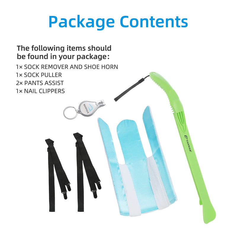 Sock Aid Kit,Sock Helper-Easy on,Easy Off Tools for Seniors,Disabled,Pregnant,Pain Free No Bending - BeesActive Australia