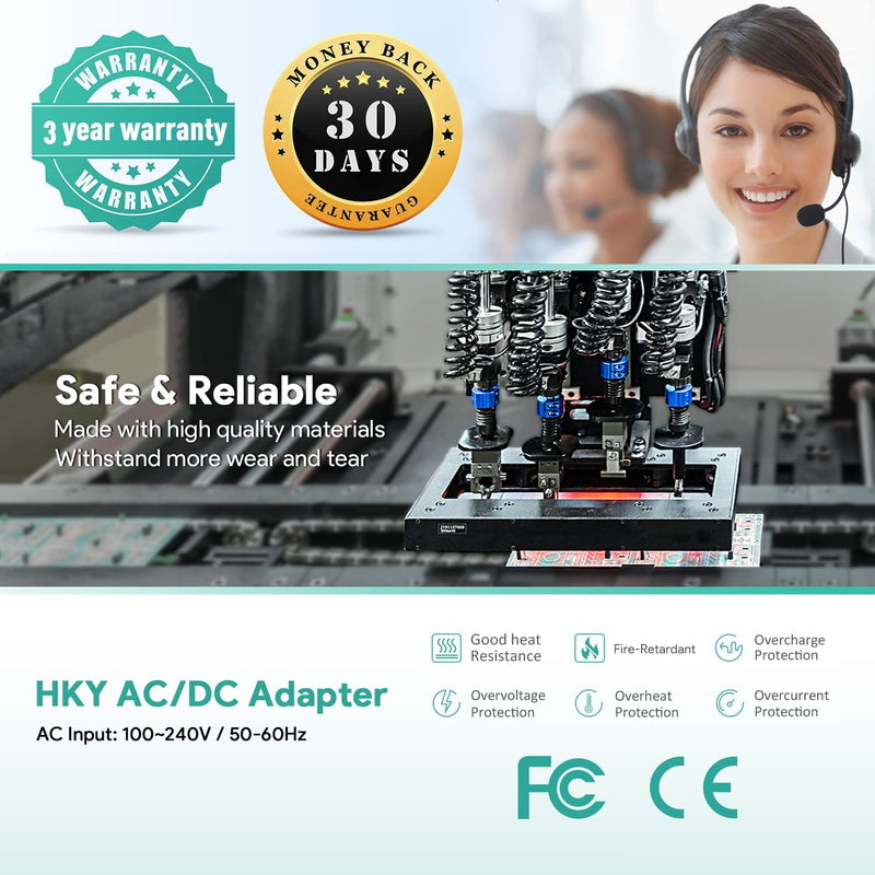 HKY 19V AC Adapter Compatible with PetSafe IF-100 IF-300 IF-101 RFA-374 RFA-443 300-034 650-231 650-297 PIF00-15001 PIF00-13663 RFA-554 RFA-584 Wireless Fence Pet Containment System Power Supply Cord - BeesActive Australia