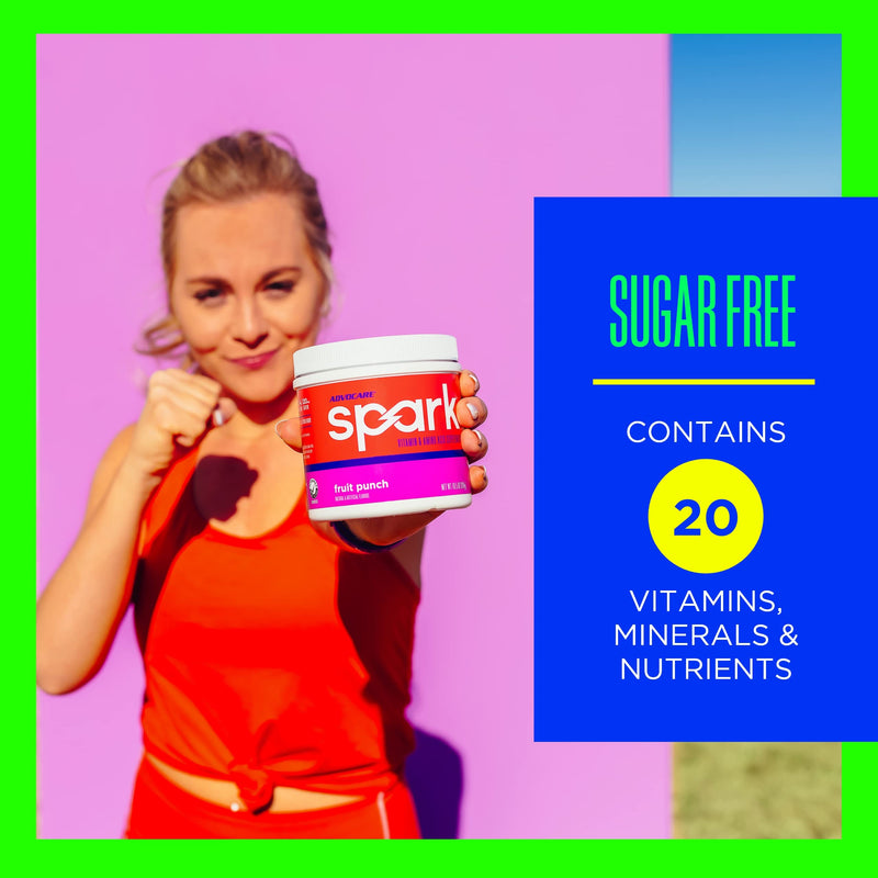 AdvoCare Spark Vitamin & Amino Acid Supplement - Focus & Energy Supplement - Powdered Energy Supplement Mix - Caffeine Powder Supplement Mix - Amino Acids for Women & Men - Fruit Punch - 10.5 Oz - BeesActive Australia