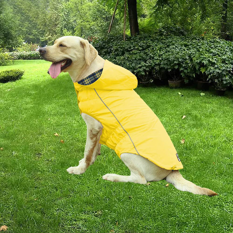 Waterproof Raincoat, Waterproof Dog Raincoat with Reflective Strip, Dog Zip Raincoat with Reflective Buttons, Waterproof Dog Raincoat Jacket for Size XS to XXXL Available Yellow Red Navy Blue - BeesActive Australia