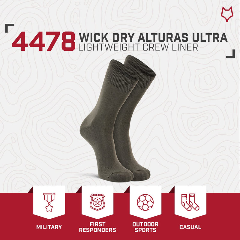 Fox River Outdoor Wick Dry Alturas Ultra-Lightweight Liner Socks Large Olive - BeesActive Australia