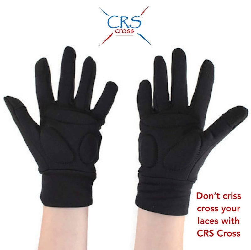 CRS Cross Figure Skating Gloves - Warm Padded Protection for Practice, Competition, or Testing/Examination Black Ladies Small/ Medium - BeesActive Australia