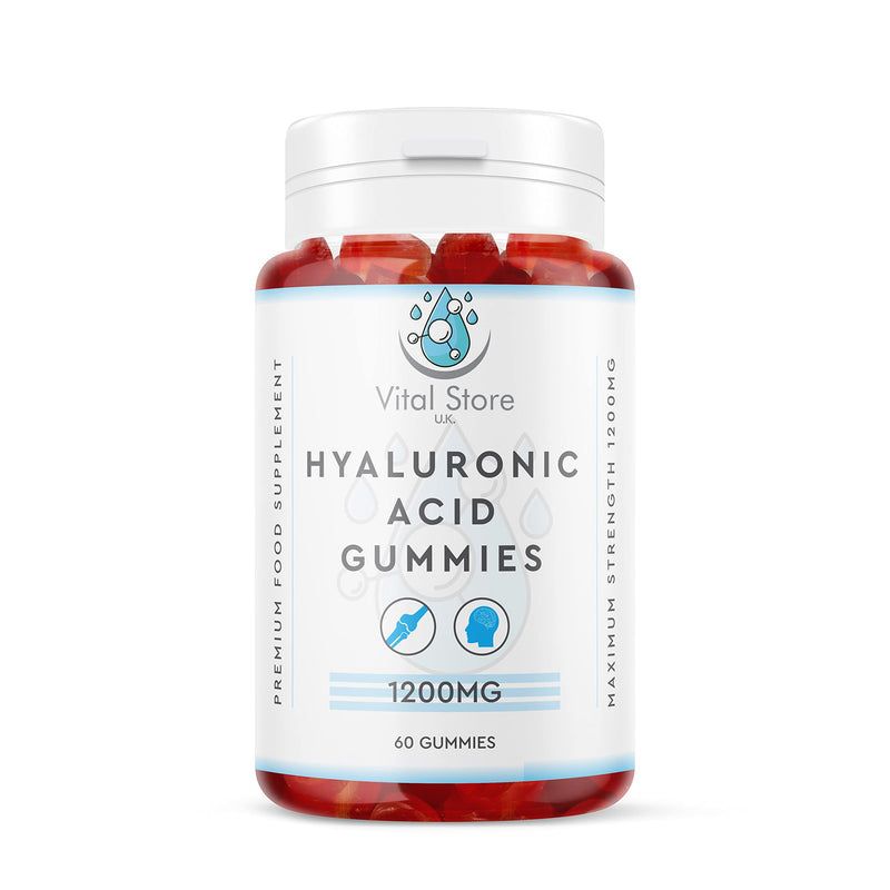 Hyaluronic Acid 1000mg Gummies - 60 Count - (2 Months Supply). High Stregnth Vegan Hyaluronic Acid Supplement - Non-GMO/Gluten Free/Halal - BeesActive Australia