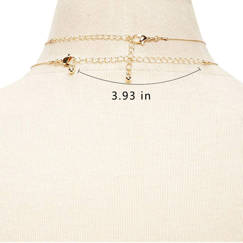 Hannah Boho Coin Layered Necklaces Gold Short Beaded Pendant Choker Necklaces Chain Jewelry for Women and Girls - BeesActive Australia