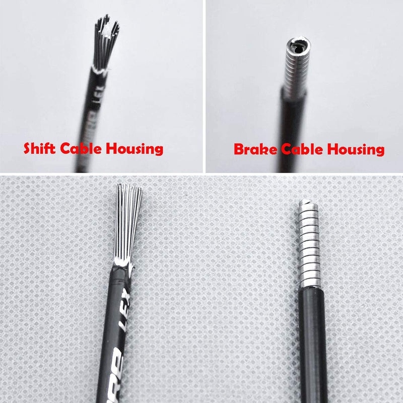 Farbetter Bicycle Brake Cable Housing and Bike Shifter Cable Housing Kit, 50ft (4mm x 25ft +5mm x 25ft) Including 80 PCS Cable End Caps - BeesActive Australia