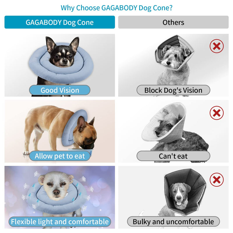 GAGABODY Dog Cone,Soft Dog Donut Collar for Small Dogs,Medium Dogs,Large Dogs and Cats,Dog Cone Alternative After Surgery, Comfy Dog Recovery Collar, Adjustable Neck Girth and Waterproof. L - BeesActive Australia