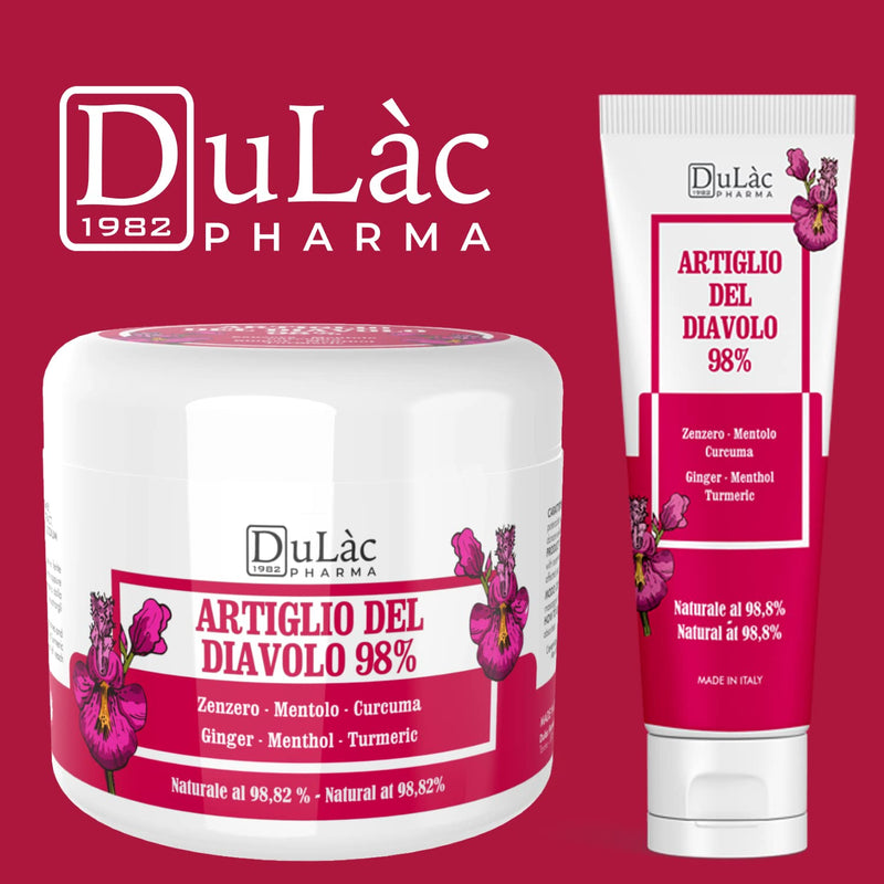 Devil's Claw Gel 98% Extra Strong, 100 ml, Made in Italy for Massage to Joints and Muscles, Natural Formula and Dermatologically Tested on Sensitive Skin - Dul�c Pharma 100 ml (Pack of 1) - BeesActive Australia