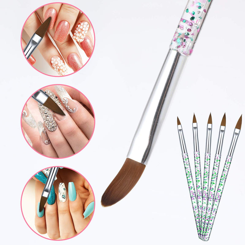 30 Pieces Nail Art Kits, Assorted Nail Art Liner Brushes Nail Painting Pen Brushes, Nail File Buffer Emery Board, Cuticle Pusher and Cutters, Finger Toe Separator and Handle Grip Nail Brushes - BeesActive Australia