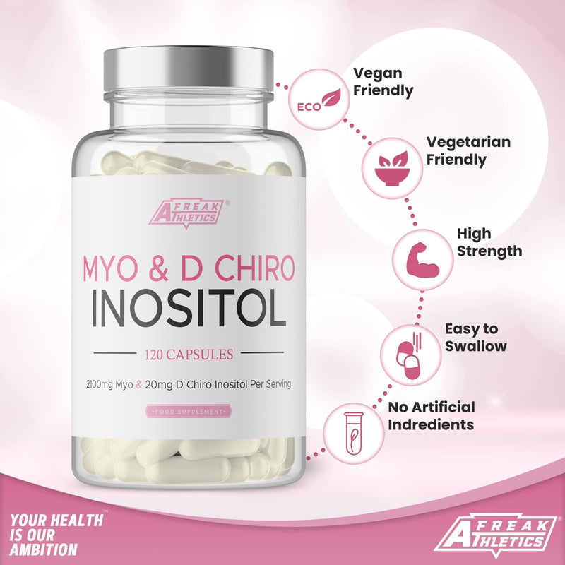 Myo Inositol & D Chiro Inositol - Supports Women with PCOS - Promotes Hormonal Balance & Normal Ovarian Function - 120 Capsules - BeesActive Australia
