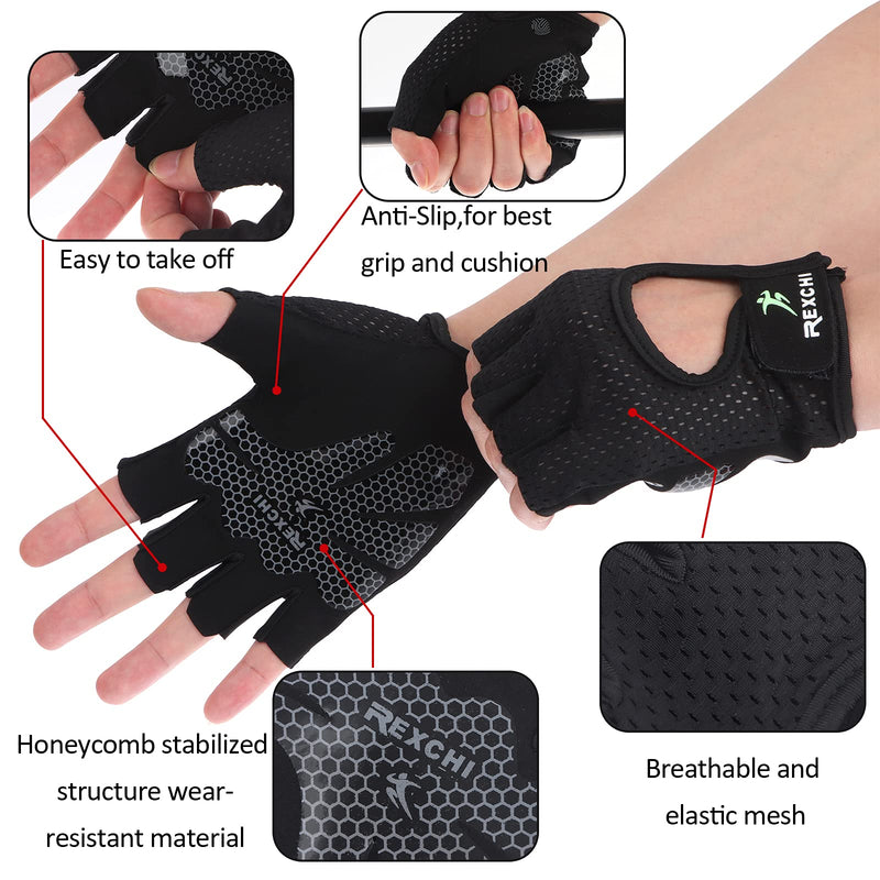 2 Pairs Workout Gloves Gym Exercise Workout Gloves Breathable Training Gloves Full Palm Protection, for Weightlifting, Training, Fitness,Exercise Hanging, Pull ups Large - BeesActive Australia