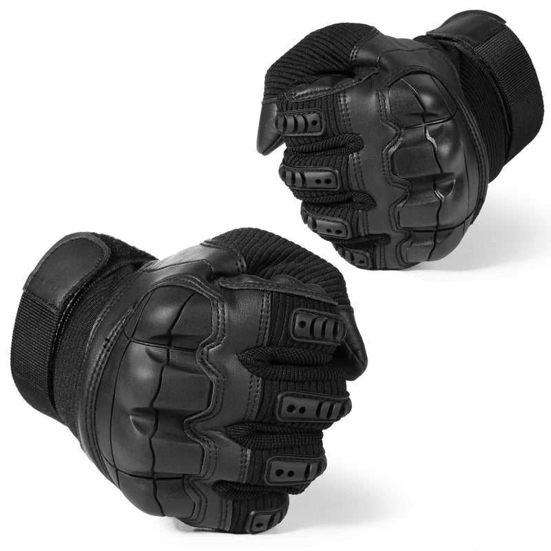 [AUSTRALIA] - AXBXCX Motorcycle Gloves Touch Screen Gloves Full Finger Gloves for Men Black Medium 