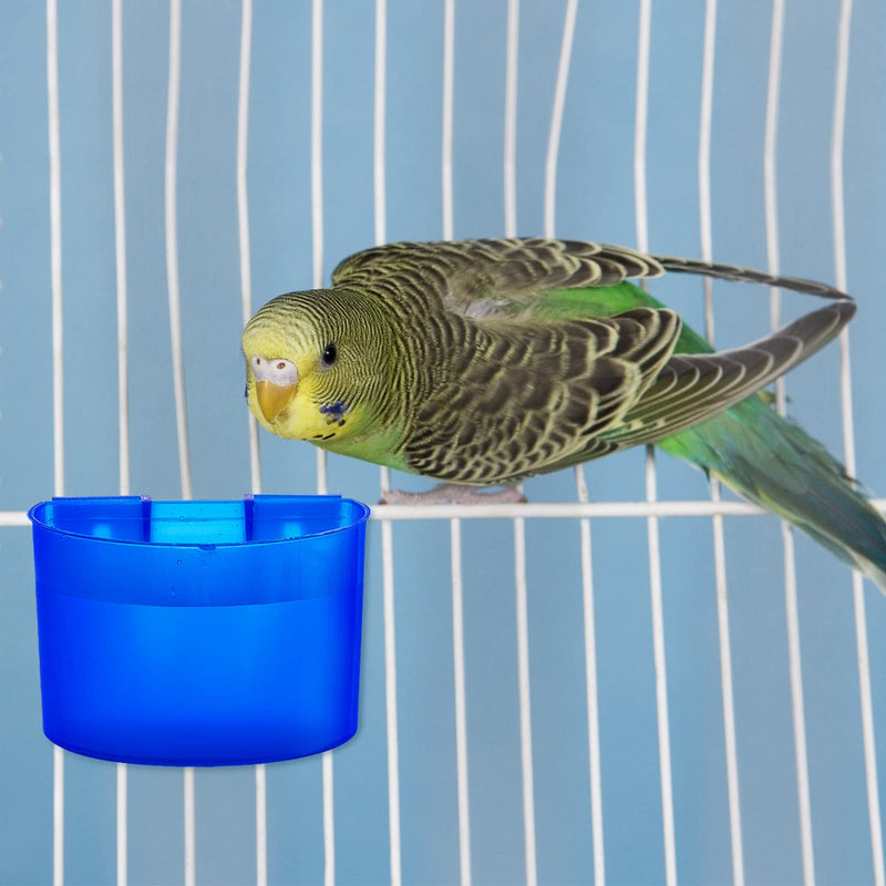 30 Pcs Cage Cups Bird Feeders Chicken Water Feeder Bunny Food Bowl Plastic Seed Bowl Hanging Chicken Feeding Watering Dish Feeders, Bird Cage Feeding Cups for Parrot Parakeet Pet Poultry Pigeon, Blue - BeesActive Australia