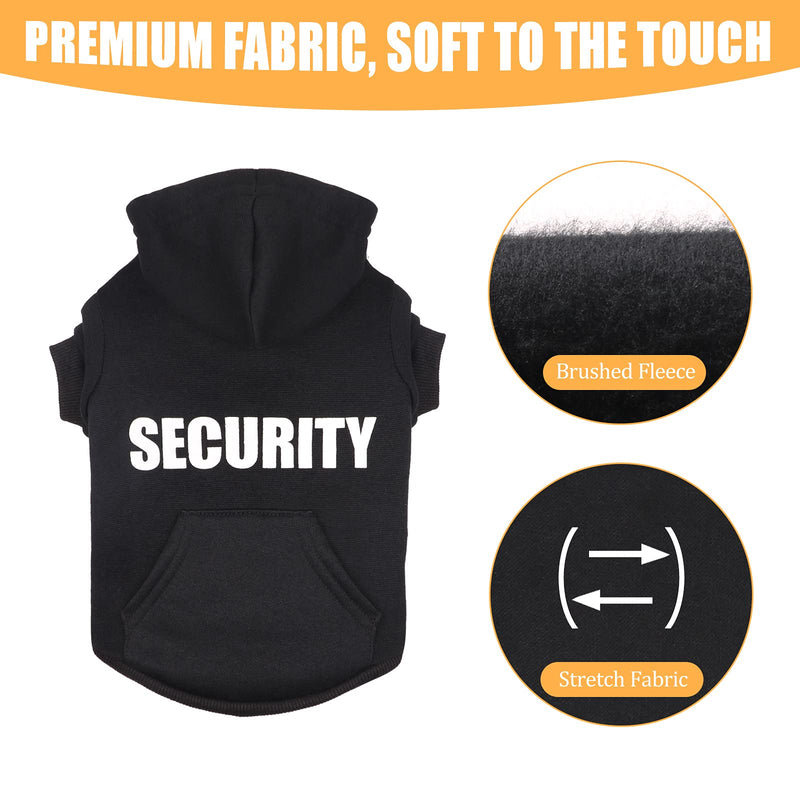 Dog Hoodie Security Dog Sweater Soft Brushed Fleece Dog Clothes Dog Hoodie Sweatshirt with Pocket for Small Medium Large Dogs - BeesActive Australia