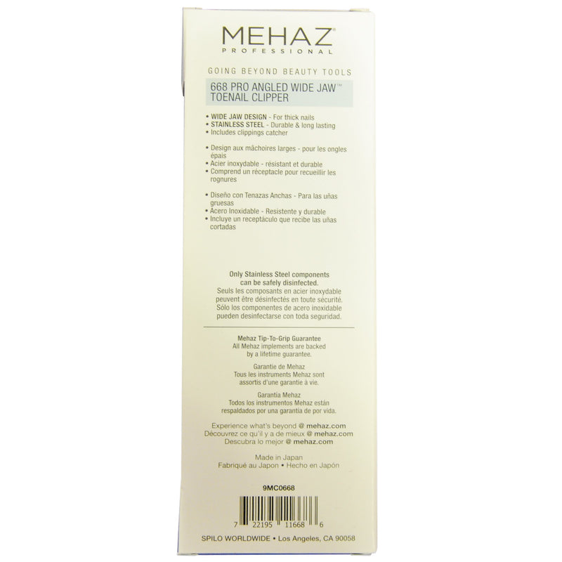 Mehaz 668 Pro Angled Wide Jaw Toenail Clipper - BeesActive Australia