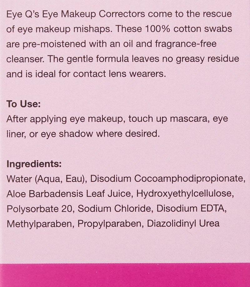 Andrea Eyeq's Oil-free Eye Make-up Correctors Pre-moistened Swabs, (Pack of 6) 300 Count - BeesActive Australia