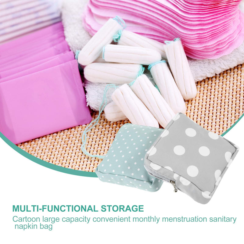 Healifty 2pcs Sanitary Napkin Storage Bag Period Menstrual Pad Zipper Pouch Outdoor Travel Sanitary Pads Storage Container for Women - BeesActive Australia