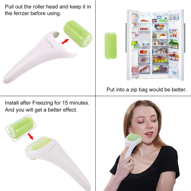 Face Ficial Jade Ice Roller – Natural 100% Real Jade Roller Anti Wrinkle Gua Sha Tool With Cooling Ice Roller for Face & Eye Puffiness Migraine Pain Relief Facial Massager Treatment Gifts for Women greeen - BeesActive Australia