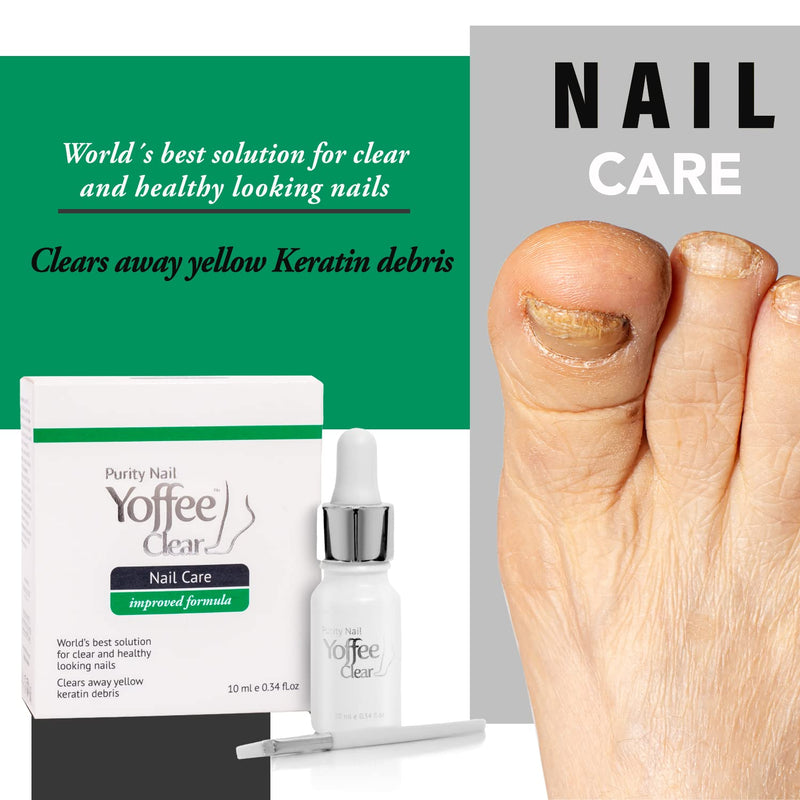 Yoffee Clear Nail Care - Anti Fungal Nail Treatment for Finger and Toenails - 10 ml - Antibacterial and Antiseptic - Fungal with Organic Argan Oil and Tea Tree Oil - Concentrated Formula/Made in Spain 10 ml (Pack of 1) - BeesActive Australia