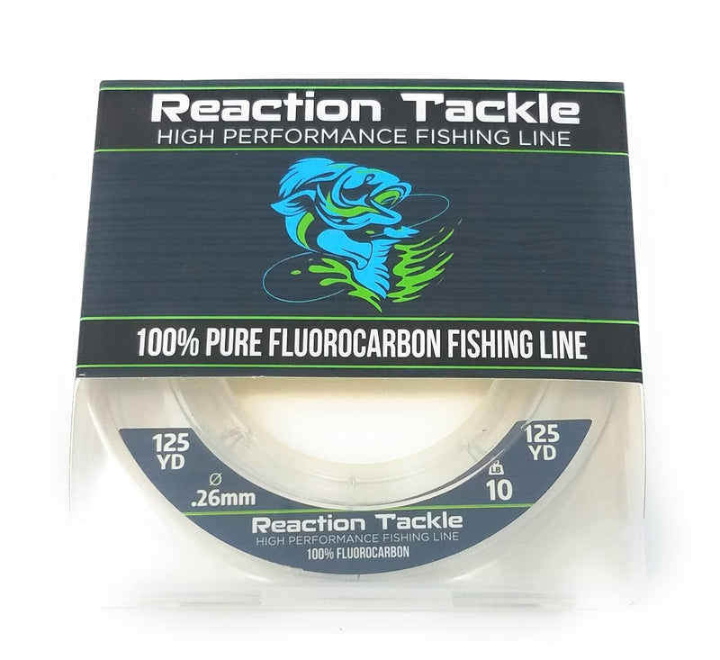 Reaction Tackle 100% Pure Fluorocarbon Fishing Line Clear 20LB (50 yards) - BeesActive Australia