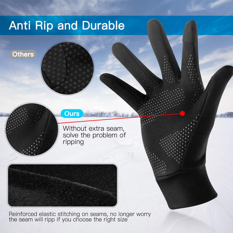 [AUSTRALIA] - Unigear Lightweight Running Gloves, Touch Screen Anti-Slip Warm Gloves Liners for Cycling Biking Sporting Driving for Men Women Medium 