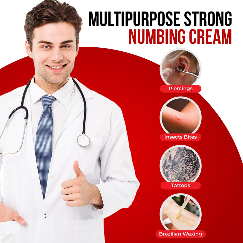 Tattoo Numbing Cream(50ml/1.7oz), 6 Hours Maximum Strength Painless Tattoo Numbing Cream, Tattoo Numbing Cream Extra Strength, Best Tattoo Numbing Cream, Numbing Cream for Tattoos Extra Strength - BeesActive Australia