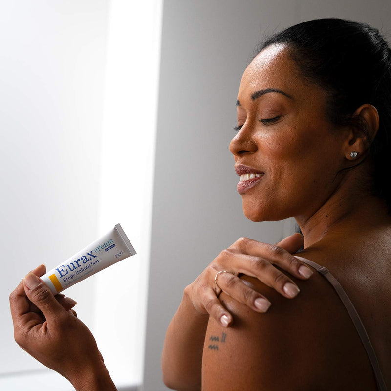 Eurax Itch Relief Cream 30g, Rapid Itch Relief, Lasts Up To 8h for Relief of Itchy dermatitis|Dry eczema|Allergic rashes|Hives nettle rashes|Chickenpox|Insect bite and stings|Heat rashes|Sunburn 30 g - BeesActive Australia