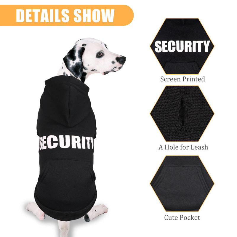 Dog Hoodie Security Dog Sweater Soft Brushed Fleece Dog Clothes Dog Hoodie Sweatshirt with Pocket for Small Medium Large Dogs - BeesActive Australia