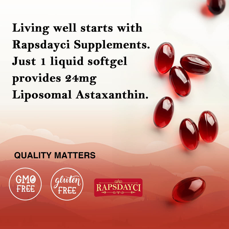 Liposomal Astaxanthin Supplement 24mg Per Serving, Powerful Antioxidant Formula Than VIT C, Eye & Immune Health Support, Superior Absorption (60 Count (Pack of 1)) 60 Count (Pack of 1) - BeesActive Australia