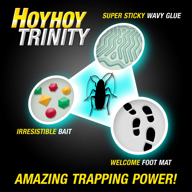 HOY HOY Trap A Roach - Bait Glue Traps, Great for Home with Kids & Pets Indoor, Sticky Pest Control Trap, Roach Killer, Made in Japan 5 Traps 1 - BeesActive Australia