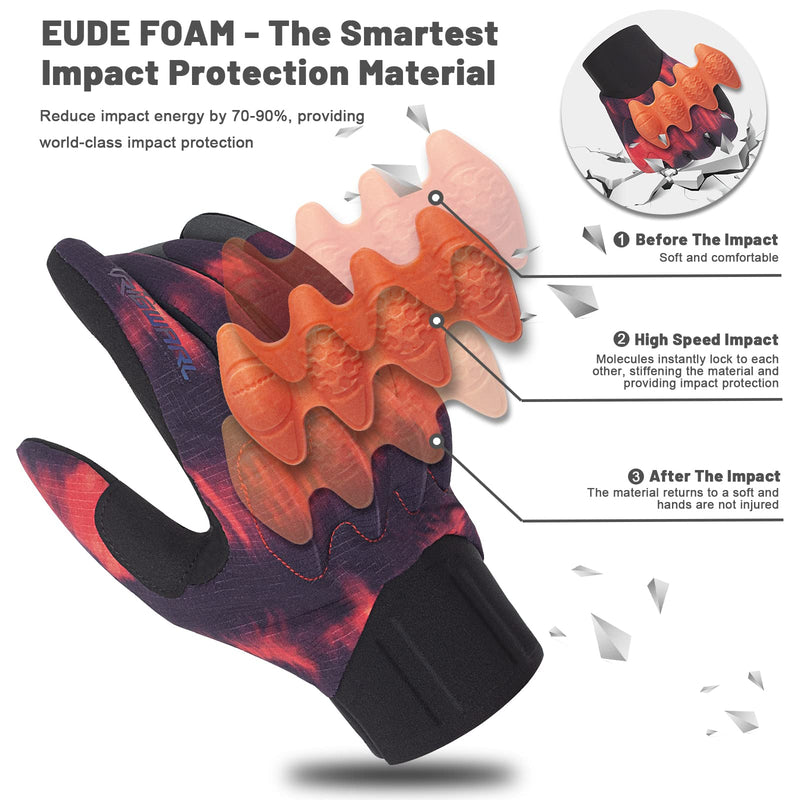 RIGWARL Motorcycle Gloves for Men with Advanced Protection Materials, Hard Knuckles Driving Gloves Full Finger Touchscreen, Women Riding Gloves Motorcycle Summer Breathable Mesh Red Large - BeesActive Australia