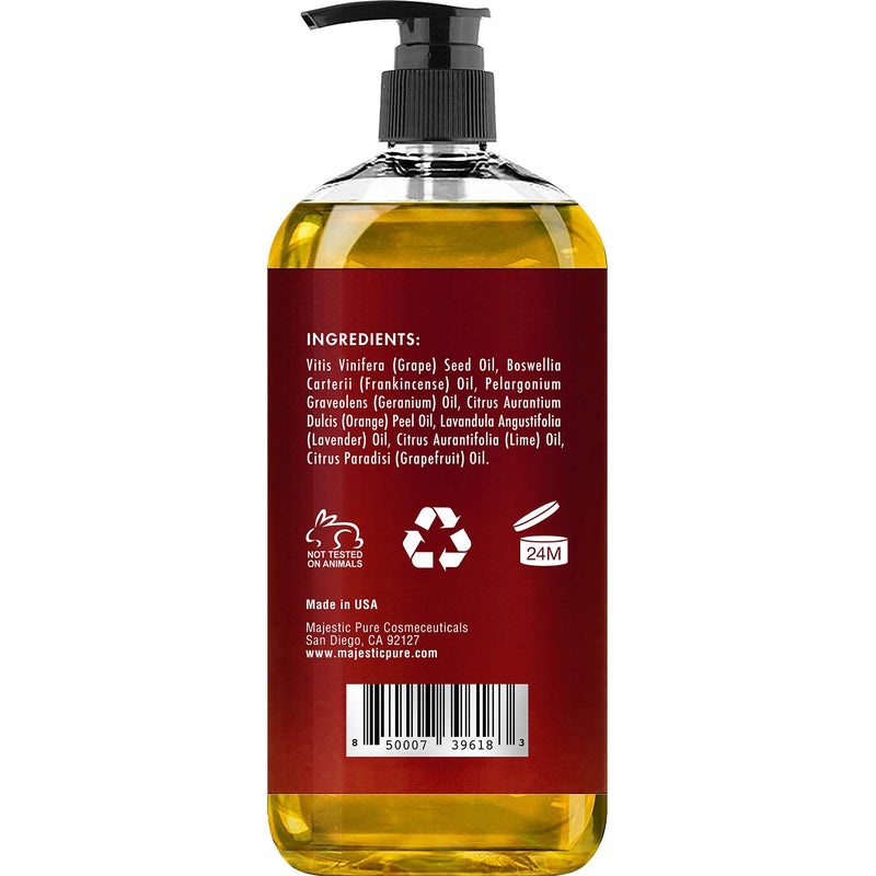 Stretch Mark and Scar Frankincense Massage Oil by Majestic Pure, for Softer & Smoother Skin - Visibly Reduces Appearances of Scars and Stretch Marks - 8 fl oz Frankincense Oil - BeesActive Australia