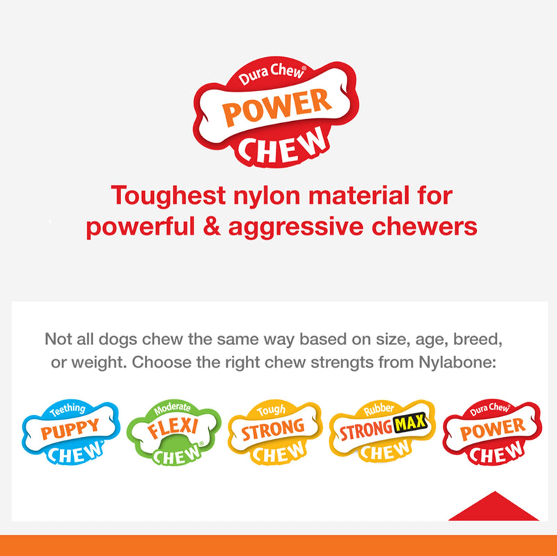 Nylabone Power Chew Alternative Dog Chew Toys for Medium/Large/X-Large Dogs Antler Venison Large/Giant (1 Count) - BeesActive Australia