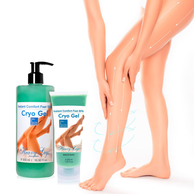 Cryo gel Heavy legs relief - Muscle gel - Cooling gel - Anti-Cellulite gel - Sore muscle rub - Aching Joints - Gel max strength - Swollen legs - Special Cooling Action - 500ml - 17.59 fl oz - BeesActive Australia