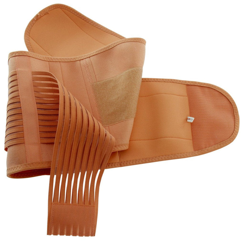 NeoPhysio Beige Neoprene Adjustable Lower Back Support Lumbar Brace Size Large Large 32-36" - BeesActive Australia