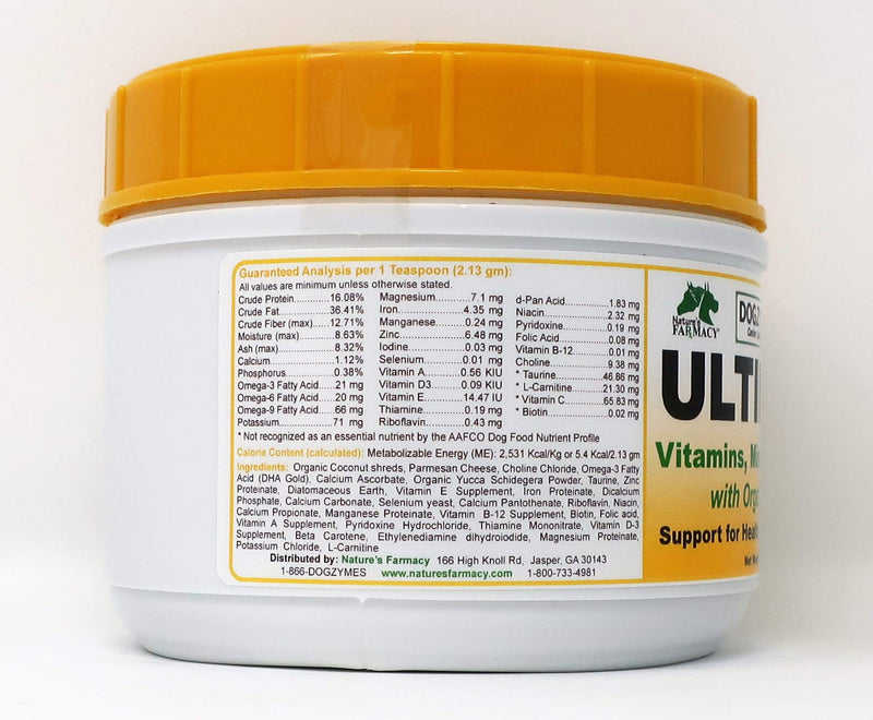 Dogzymes Ultimate Skin Coat Organic Coconut Algal Oil Parmesan Cheese Vitamins Minerals Omegas 1 - BeesActive Australia