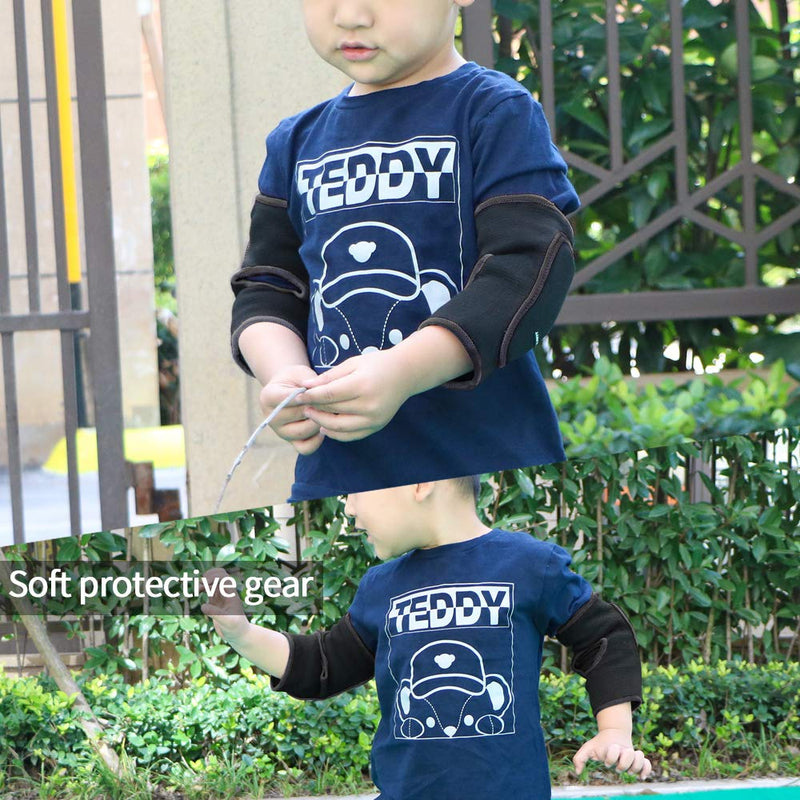 EULANT Soft Elbow Pads for Children Teenagers, Stretchy Elbow Protectors,Adults Cotton Elbow Guard for Volleyball Wrestling Scooter Skating Breakdance,Toddler Knee Pads for Crawling/Learning to Run Black - BeesActive Australia