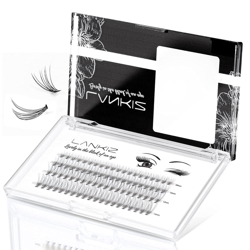 LANKIZ Individual Lashes, 80pcs Cluster Lashes Pack for DIY Eyelash Extension (10D-MIX) 10D - BeesActive Australia
