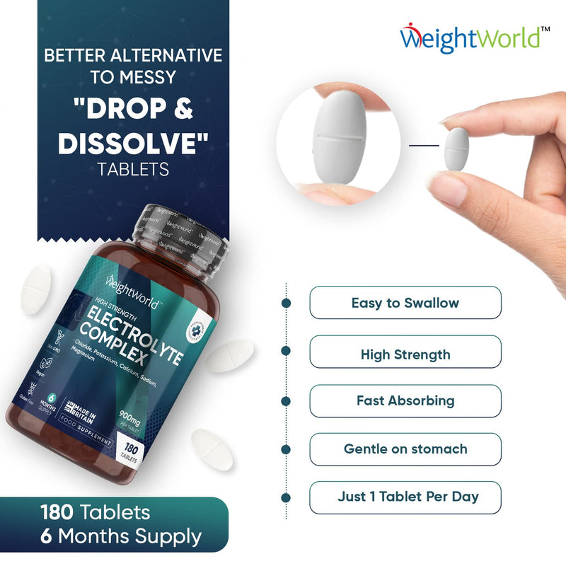 Electrolytes Tablets - 180 Vegan Hydration Tablet (6 Months Supply) - Sugar- & Carb-Free Rehydration Tablets with Electrolytes Like Magnesium, Potassium & Sodium - Fasting & Keto Electrolyte Tablet - BeesActive Australia