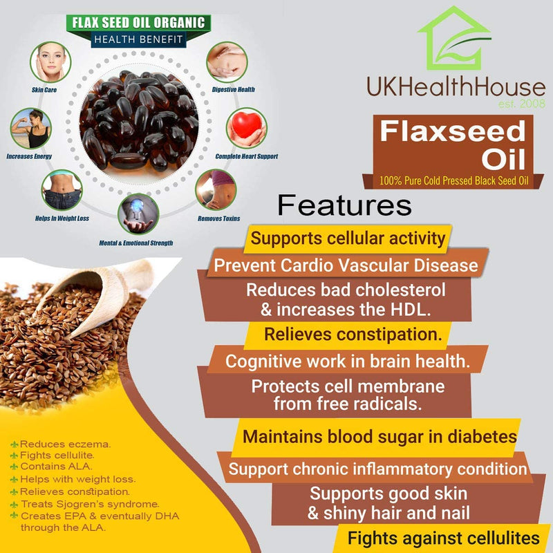 Premium - Flaxseed Oil Softgel 1000mg x 240 Capsules Strong Formula Omega (3+6+9) - BeesActive Australia