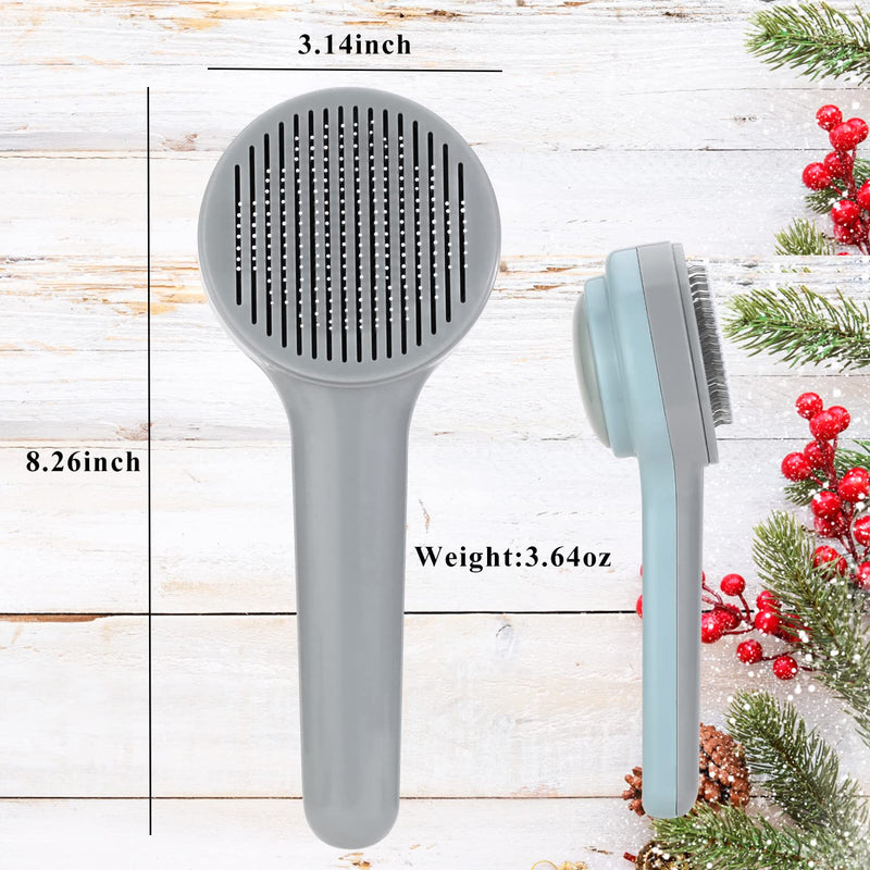 Cat Grooming Brush, Upgraded Self Cleaning Slicker Brushes for Dogs Cats Pet Grooming Brush Tool Gently Removes Loose Undercoat Pets Hair Slicker Brush for Pet Massage Cleaning-Easy to Use - BeesActive Australia