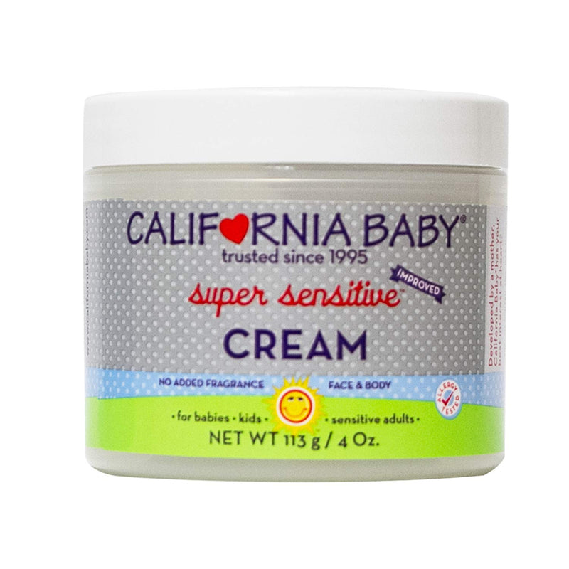 California Baby Super Sensitive Moisturizing Cream (4 oz.) | Sensitive Skin | Plant-Based | Vegan Friendly | Fragrance Free | Soothes irritation caused by dry skin on Face, Arms and Body | 2 Pack - BeesActive Australia