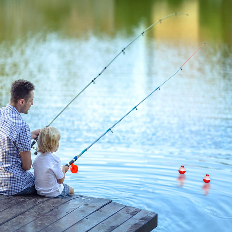 [AUSTRALIA] - Fishing Float 1 Inch Fishing Float Push Button Snap-on Floats Red and White Bobber Fishing Tackle, 20 Packs 