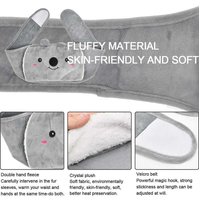 TIMESETL Hot Water Bottle, Rubber Warm Water Bag ,Hot Water Pouch with Soft Plush Hand Waist Warmer Cover for Pain Relief from Arthritis,Headaches, Hot and Cold Therap Soft Fluff,Warm Gift in Winter Color2 - BeesActive Australia