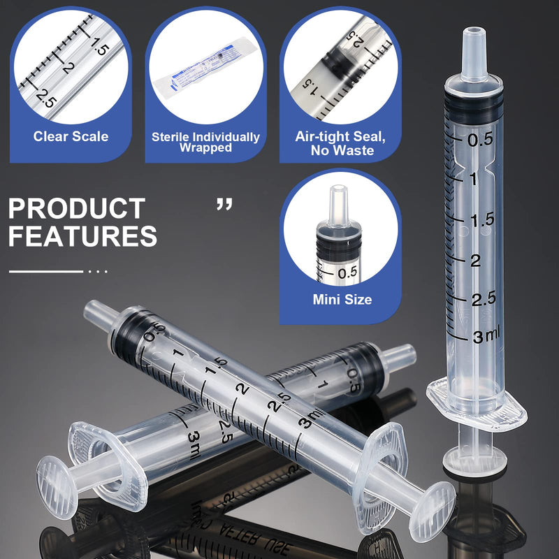 30 Pcs 3 ml Liquid Syringe Pet Feeding Plastic Syringes Dog Oral Medicine Food Measuring Syringe Tools for Cats Dogs Kitten Puppy Bunny Small Animals Newborn PET Easy Feeder Nursing Supplies - BeesActive Australia