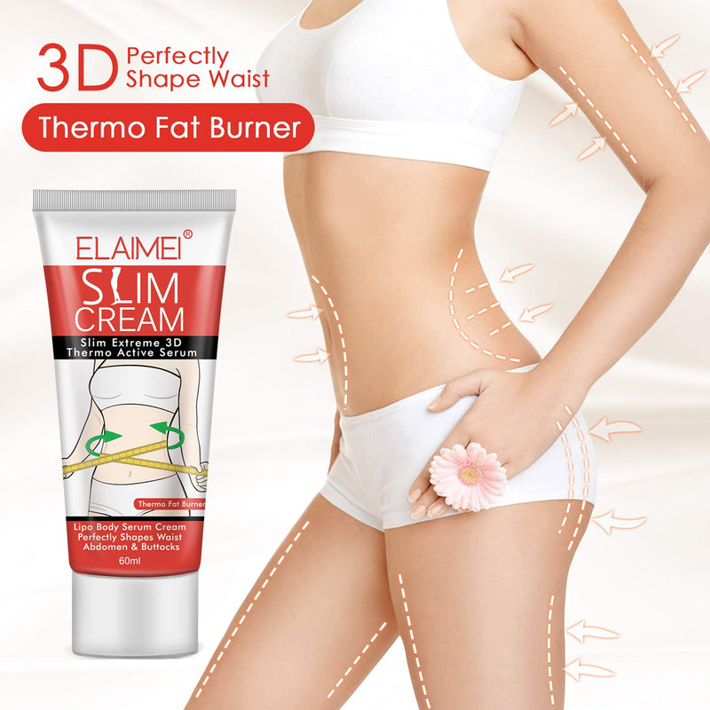 Hot Cream, 2 Pack Cellulite Removal Cream, Weight Losing Cream, Anti-Cellulite Slim Massage Cream, Slim Cream to Shaping Waist, Abdomen and Buttocks (2 x 60ml) - BeesActive Australia