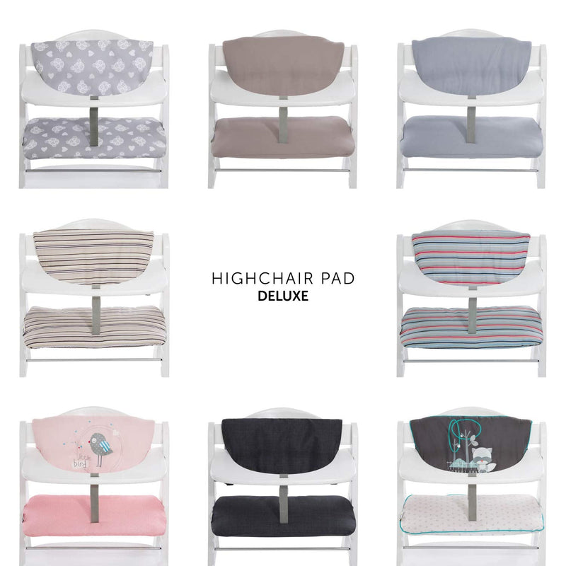 Hauck Alpha Highchair Pad Deluxe, Seat Cushion for Wooden Highchair Hauck Alpha+, Easy Fixing and Cleaning, Birdie - BeesActive Australia