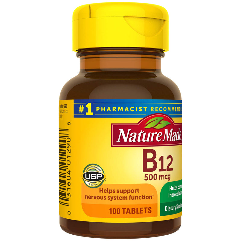 Nature Made Vitamin B12 500 mcg Tablets, 100 Count for Metabolic Health - BeesActive Australia