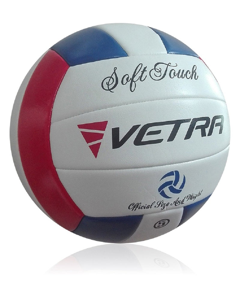 [AUSTRALIA] - VETRA Volleyball Soft Touch Volley Ball Official Size 5 Outdoor Indoor Beach Gym Game Ball New Blue/Red/White 